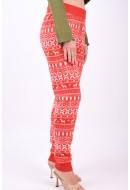 Pantaloni Dama Vila Vikosi Knit Racing Red/White Data